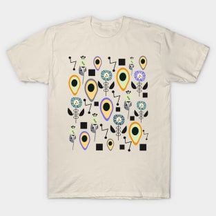 Modern mid-century floral T-Shirt